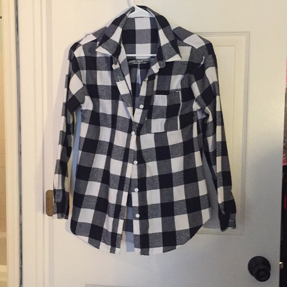 Plaid button down shirt